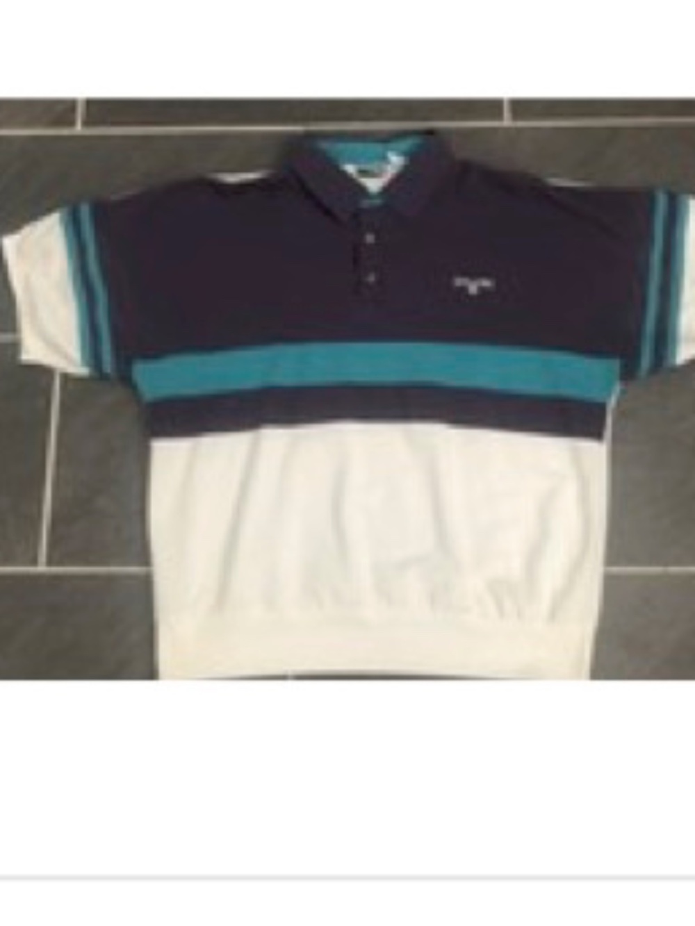 Vintage Spalding 70s 80s Golf/Tennis Polo Shirt Two Tone Size XXL (2XL)